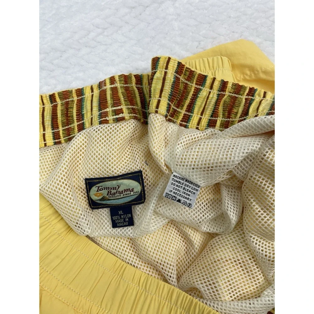 Tommy‎ Bahama  Men's Swim Trunks Happy Go Cargo Lemon Grove Beach Embroider Logo
